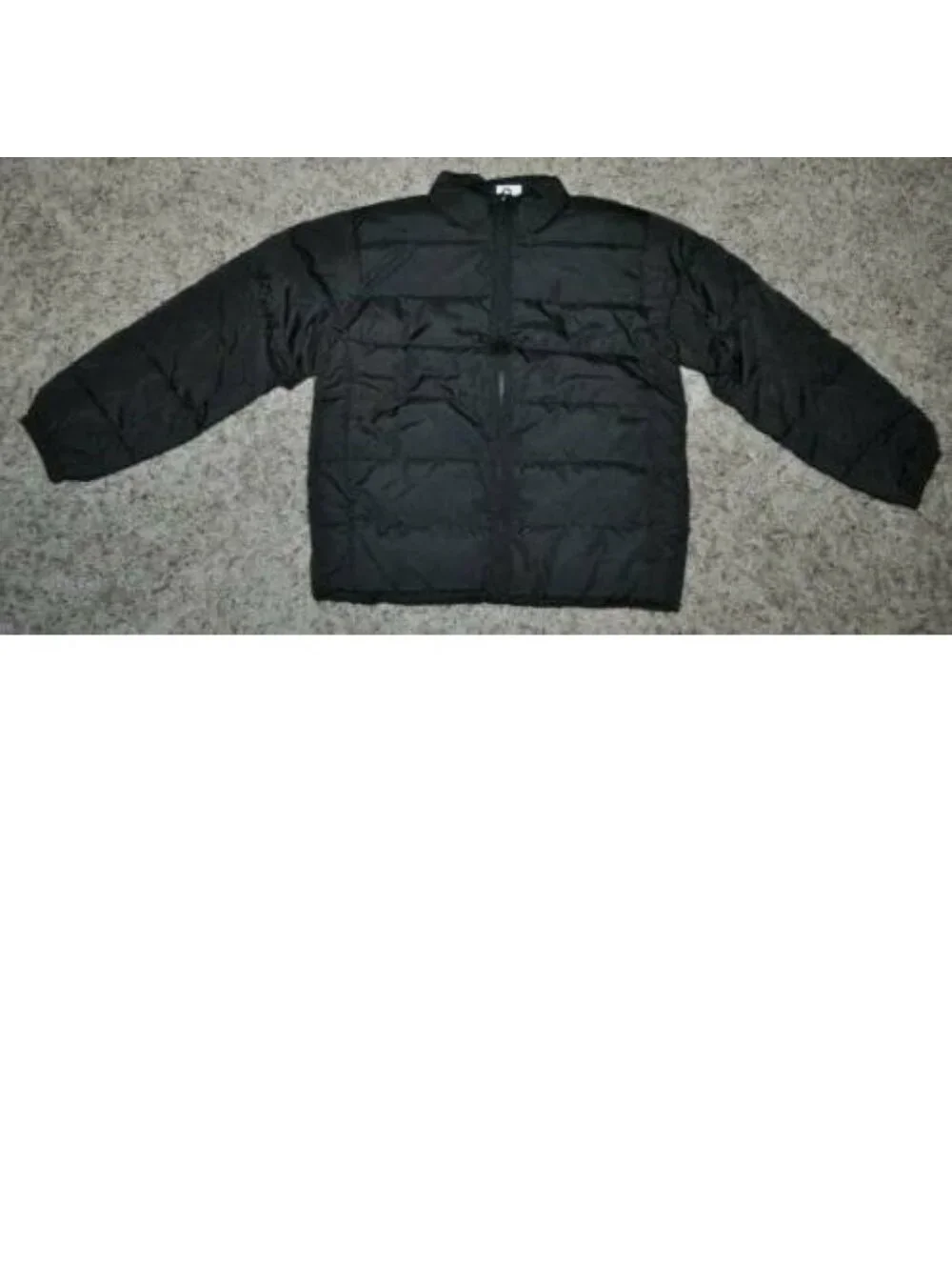 Girls Puffer Jacket 7/8 Black Water Resistant Zip Winter The Childrens Place
